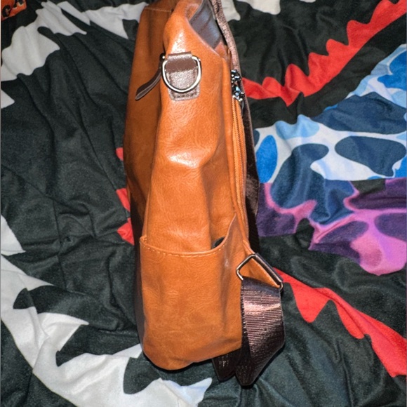 Brown Leather Backpack - Picture 6 of 9